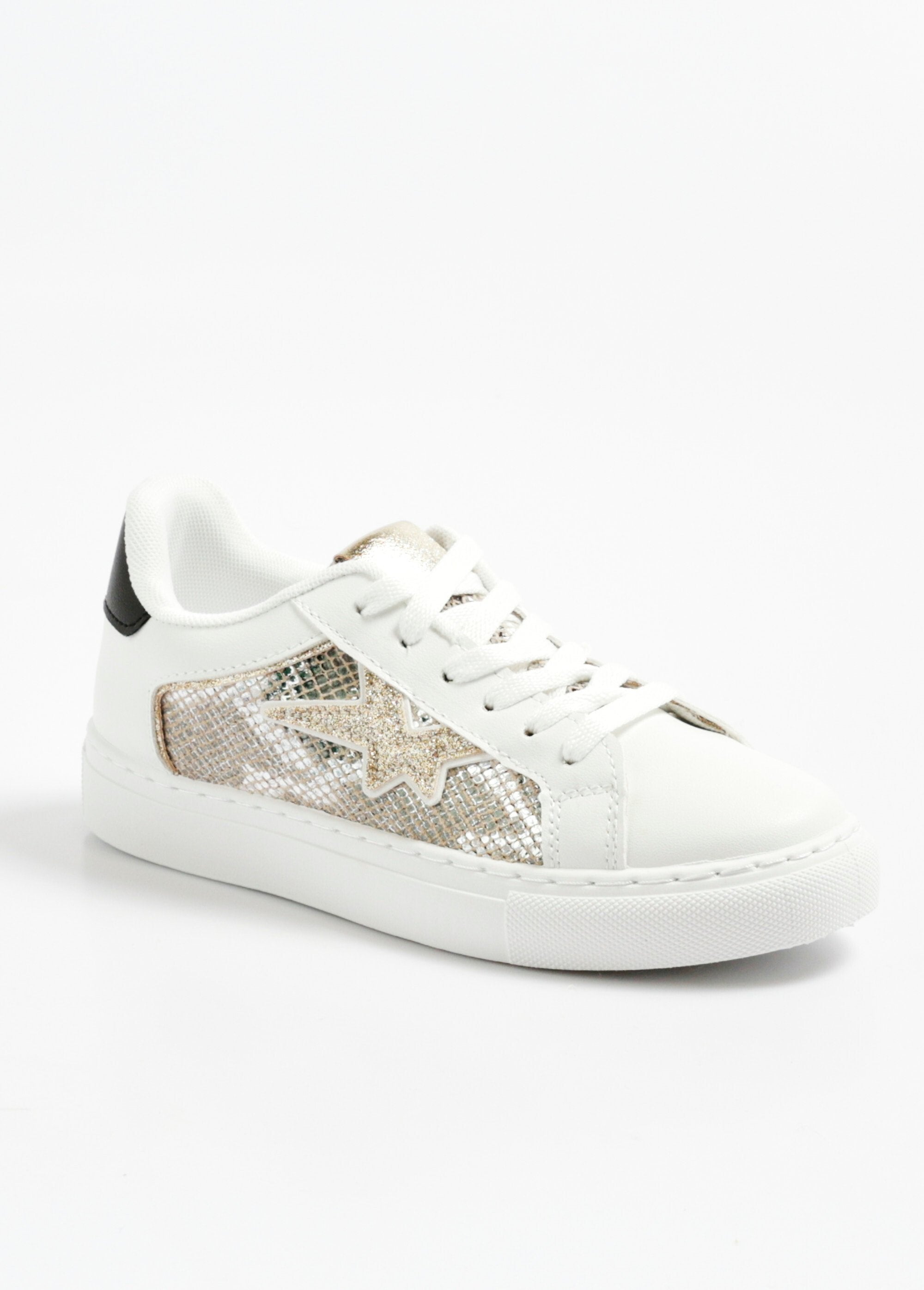 Two-material_reptile-look_lace-up_sneakers_White_FA1_slim
