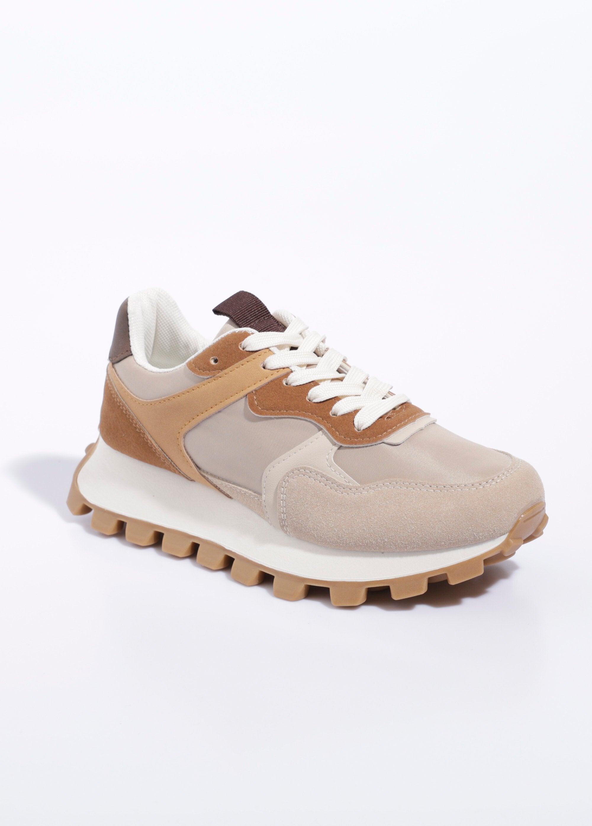 Multi-material_sneakers_with_lugged_sole_Beige_FA1_slim