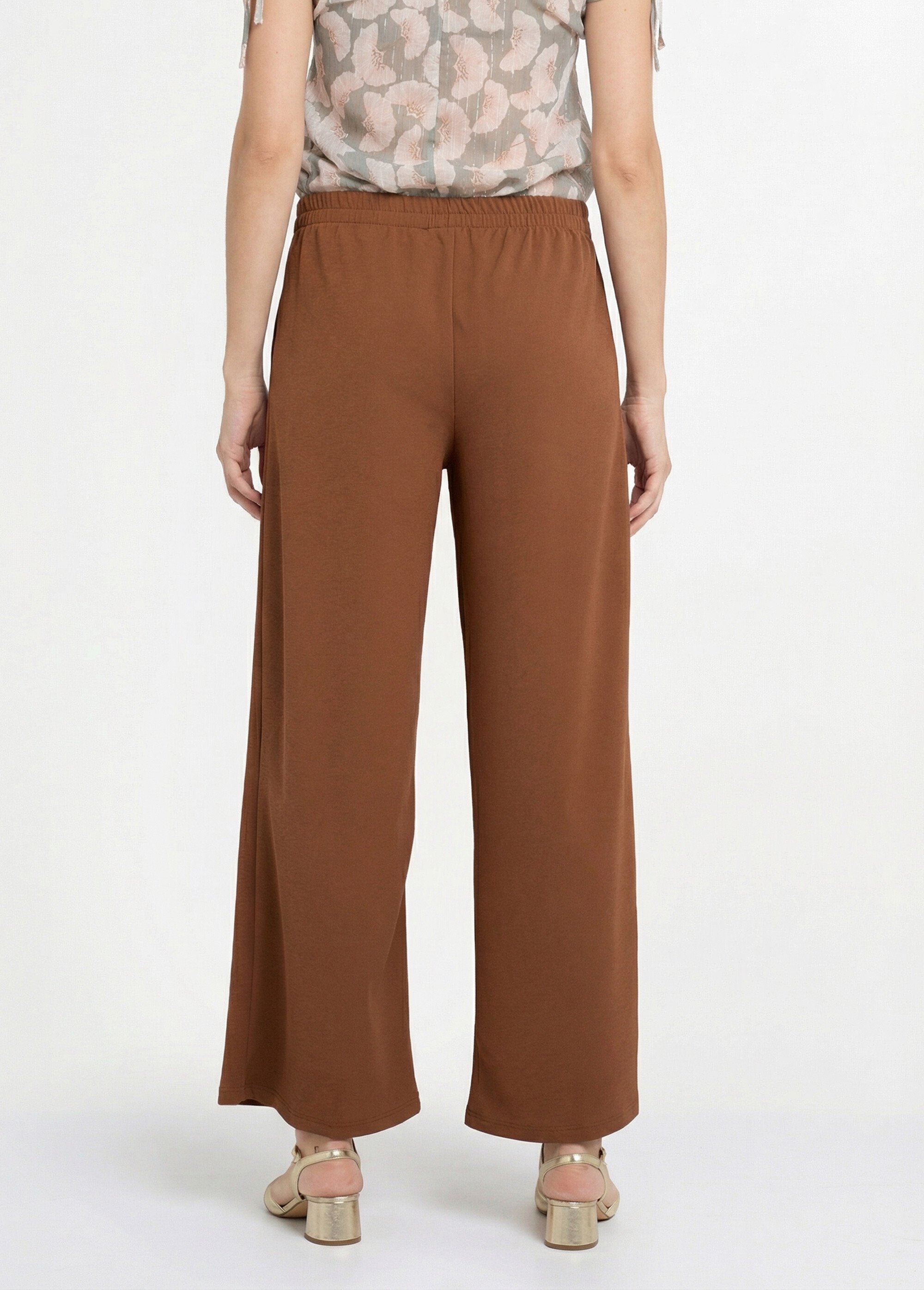 Pantalon_maille_avec_galon_à_la_taille_Camel_DO1_slim