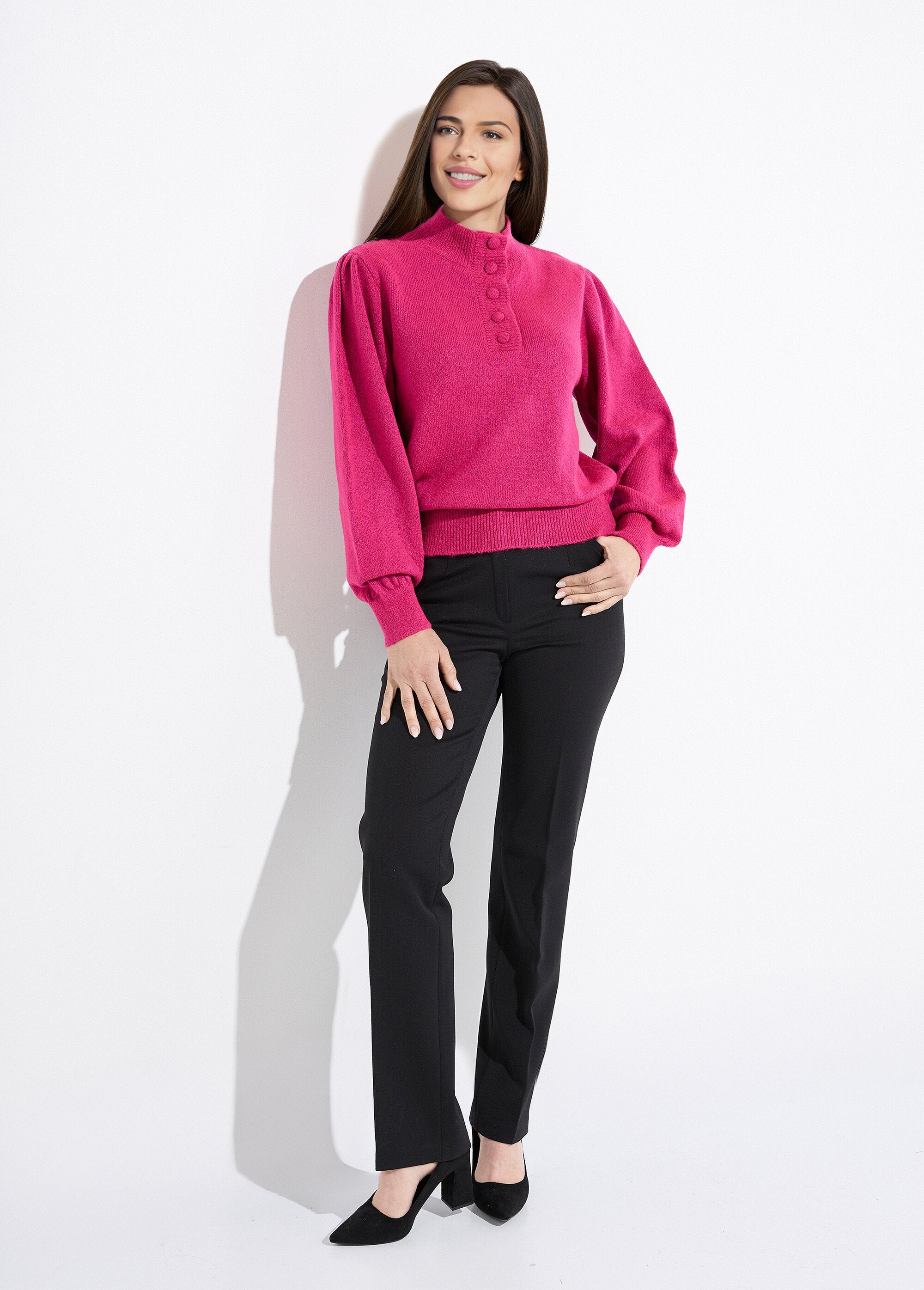 Warm_buttoned_high_neck_sweater_Fuchsia_SF1_slim