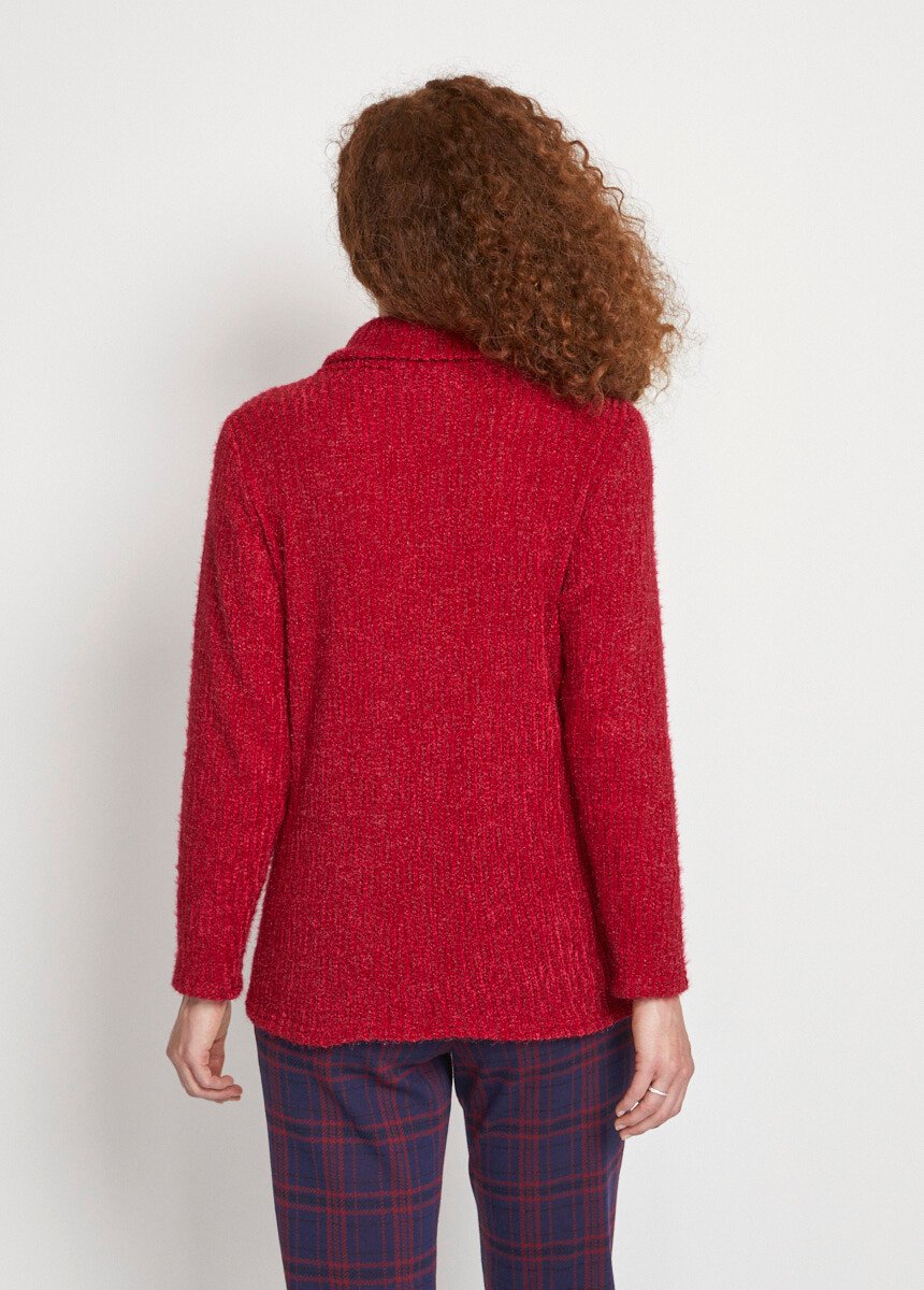 Hairy_chenille_knit_broken_neck_sweater_Red_DO1_slim