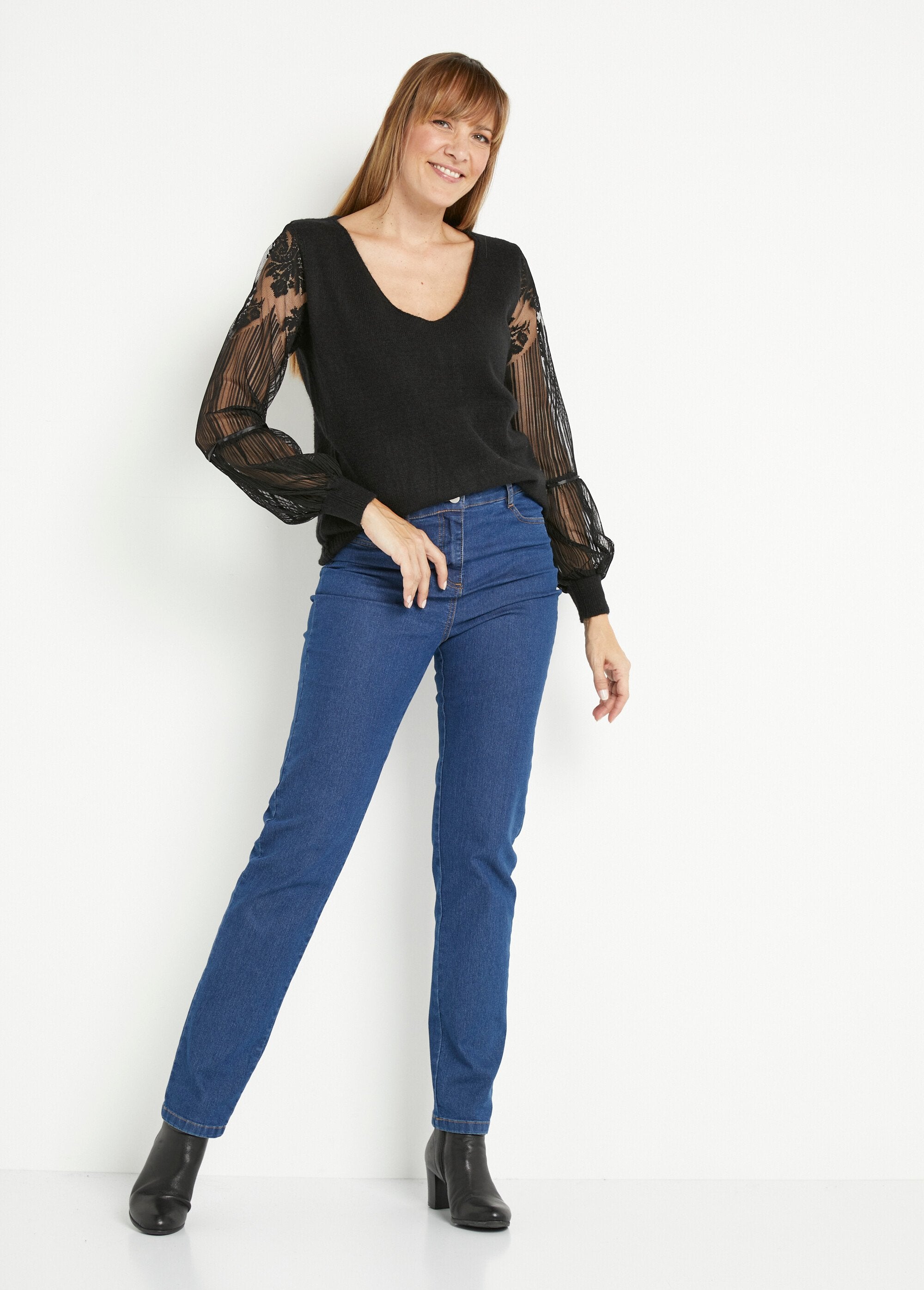 V-neck_sweater_with_fishnet_and_lace_sleeves_Black_SF1_slim