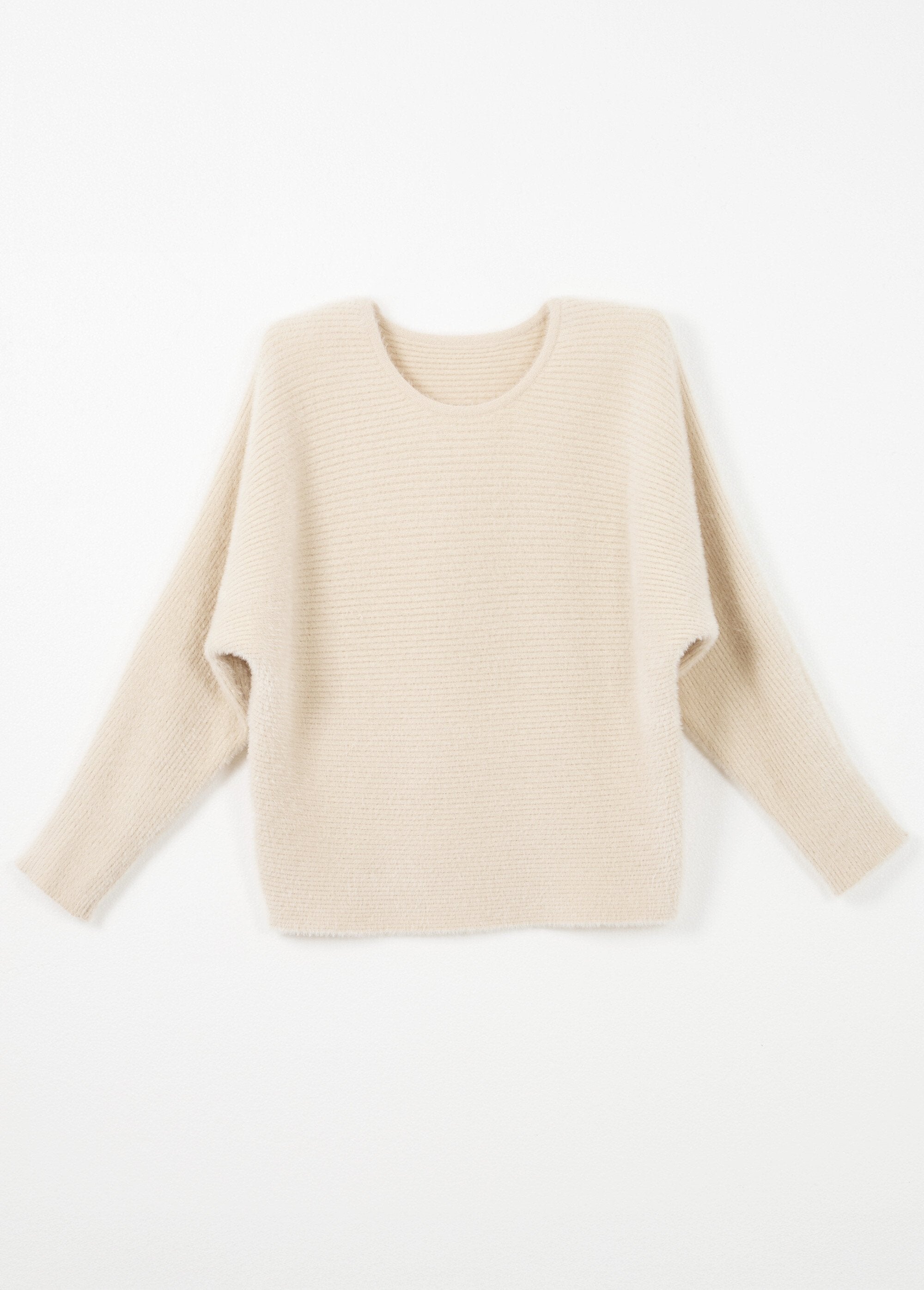 Ribbed_round-neck_sweater_with_boxed_armholes_Ecru_AP1_slim
