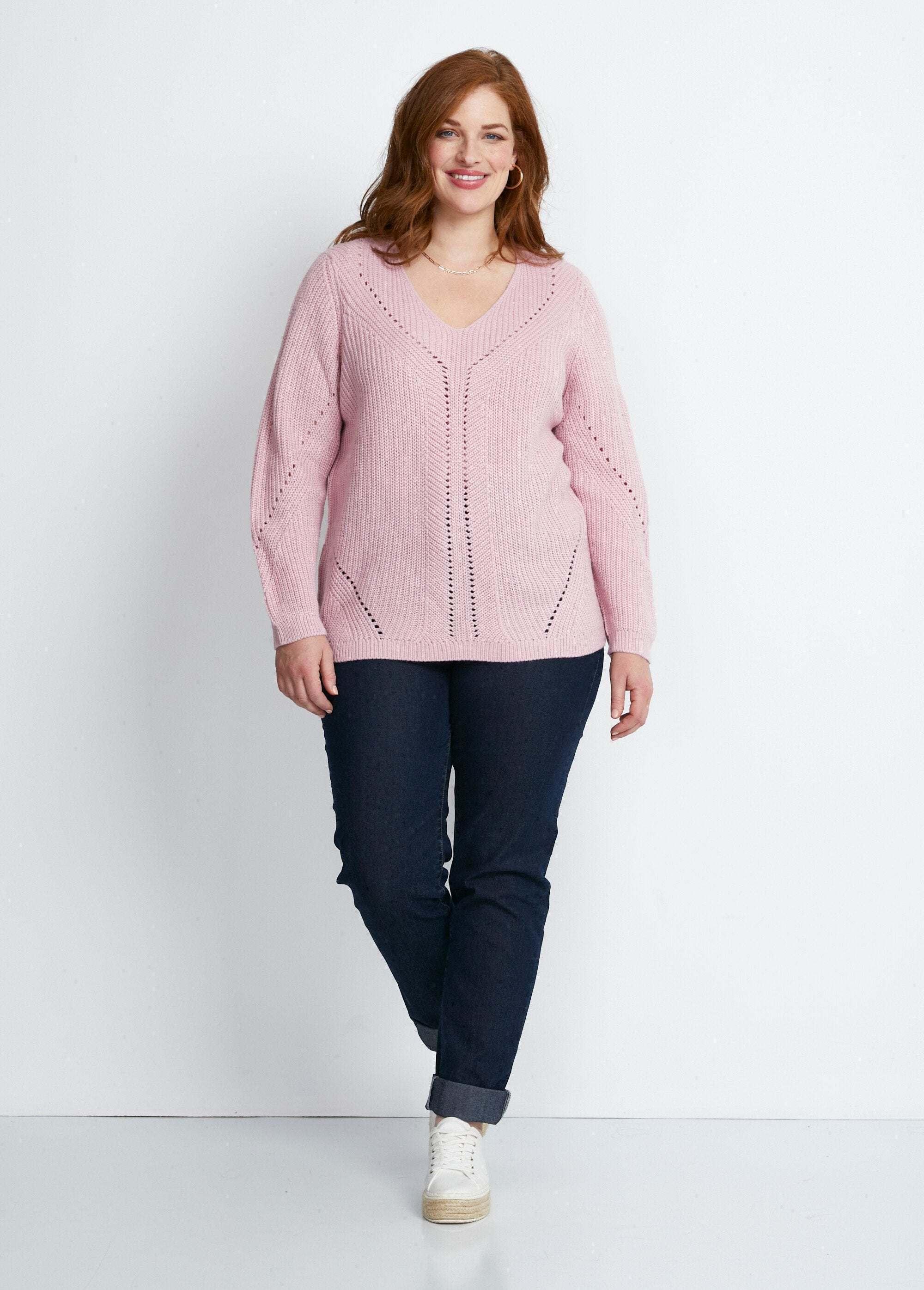 Beaded_and_openwork_V-neck_sweater_Pink_SF1_curvy
