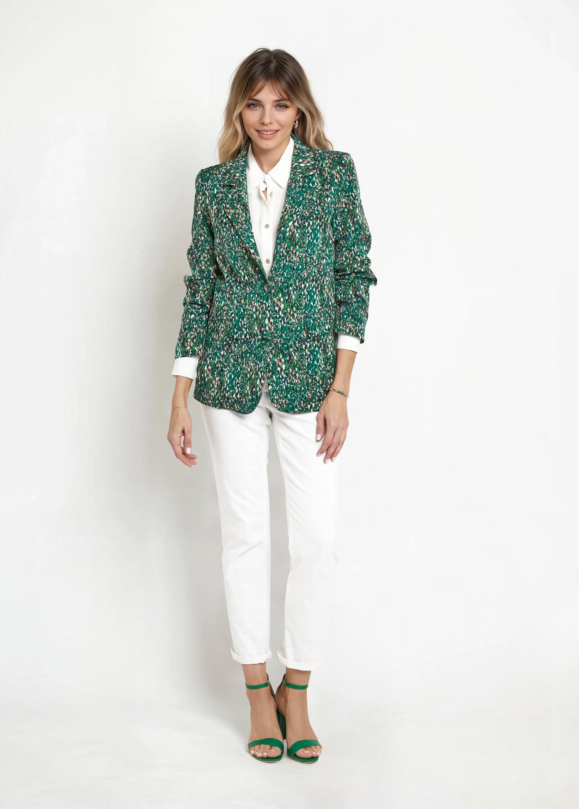 Arty_print_jacket,_tailored_collar_Green_prints_SF1_slim