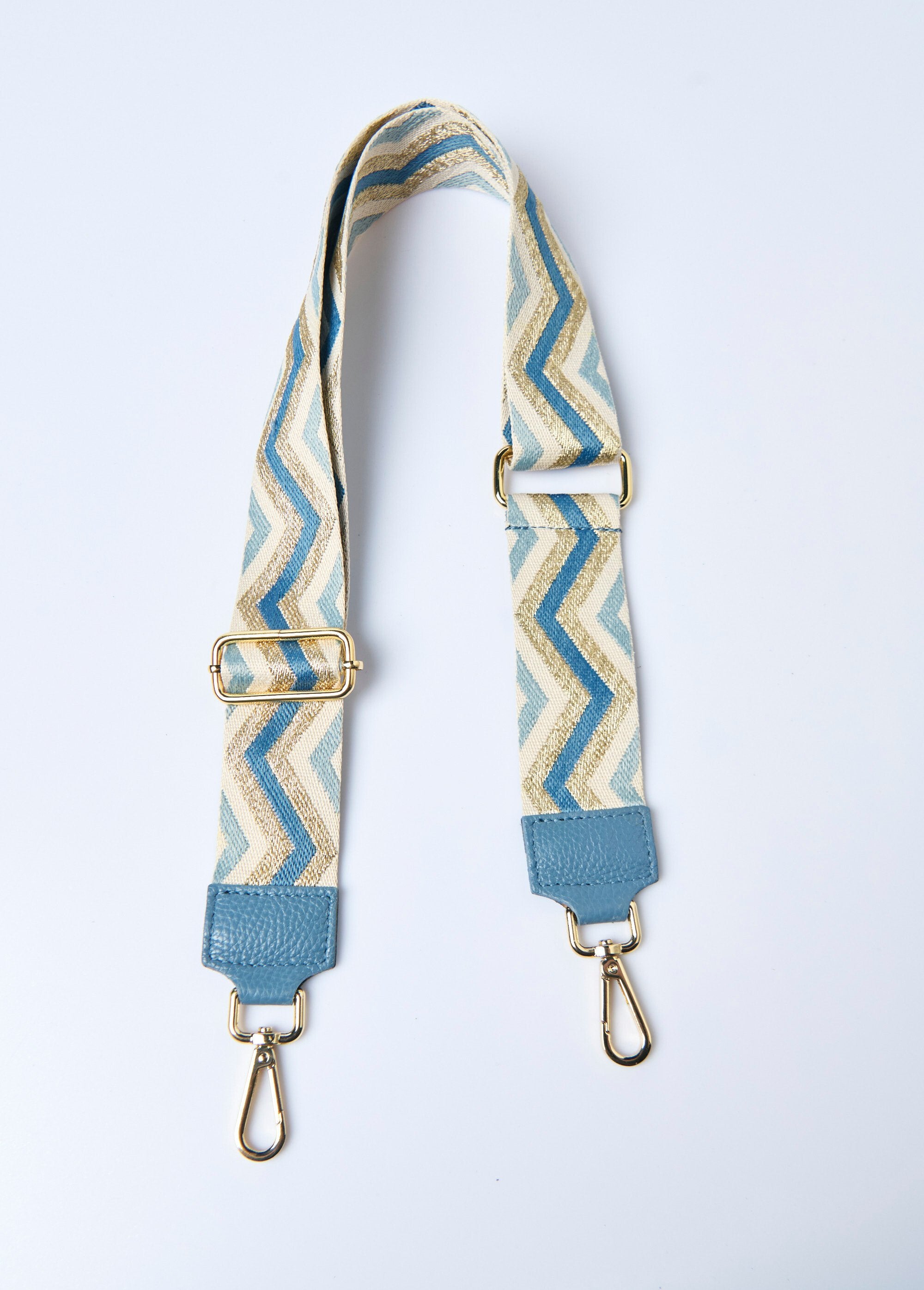 Herringbone_woven_handbag_strap_Blue_FA1_slim