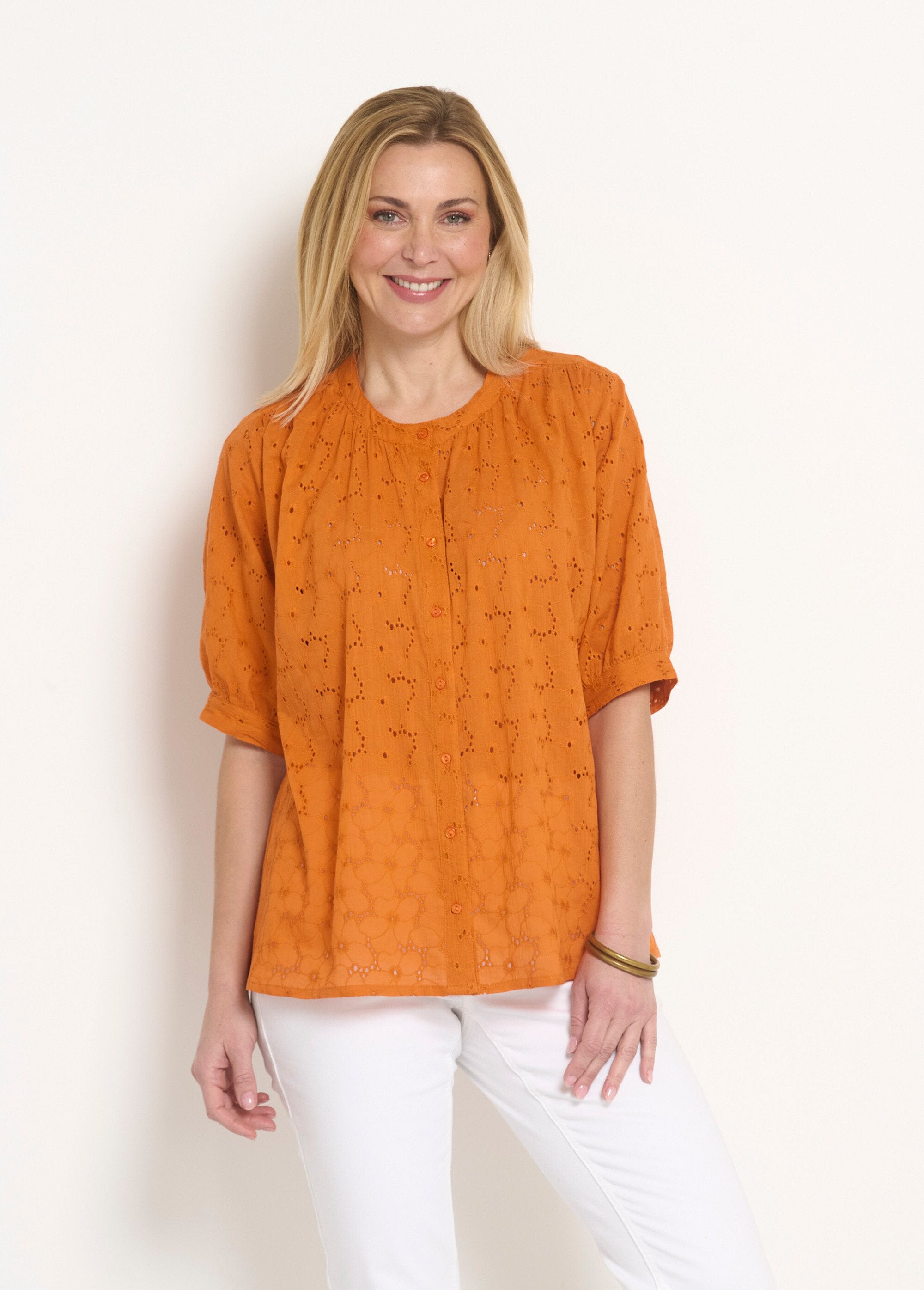 Short-sleeved_blouse_with_English_embroidery_Orange_FA1_slim