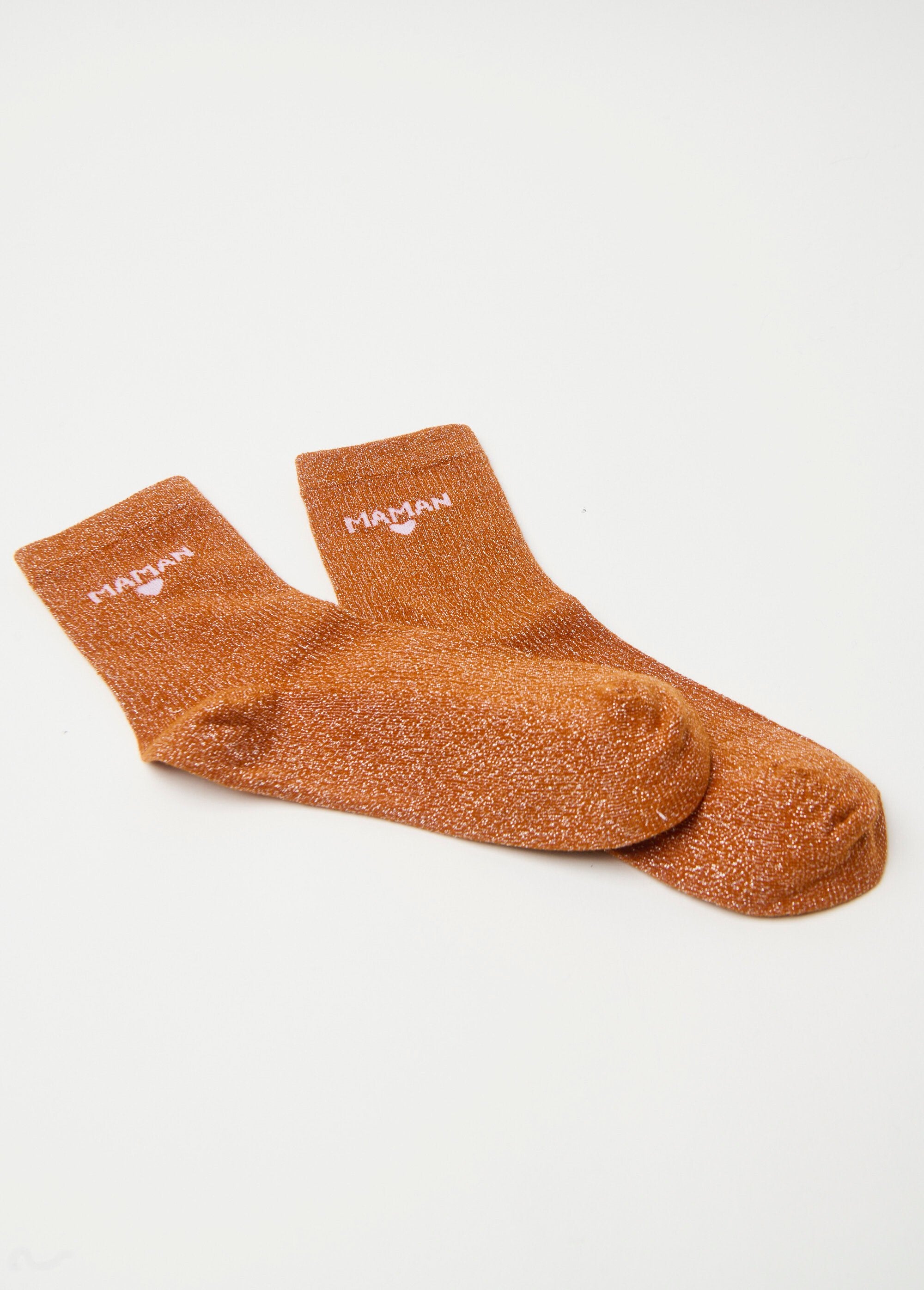 Chaussettes_à_message_maille_pailletée_Rouille_FA1_slim