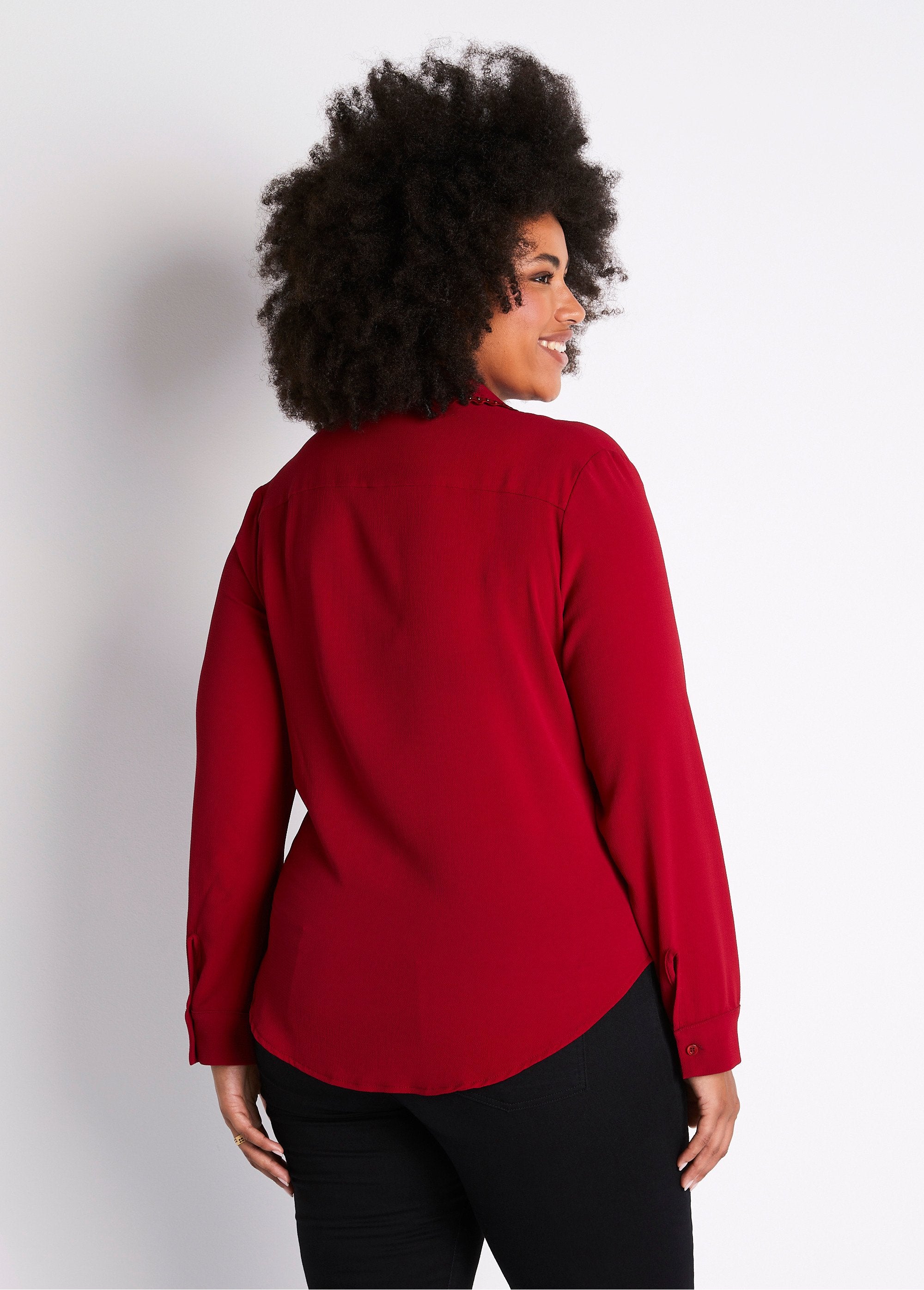 Plain_buttoned_blouse_with_fancy_collar_Red_DO1_curvy