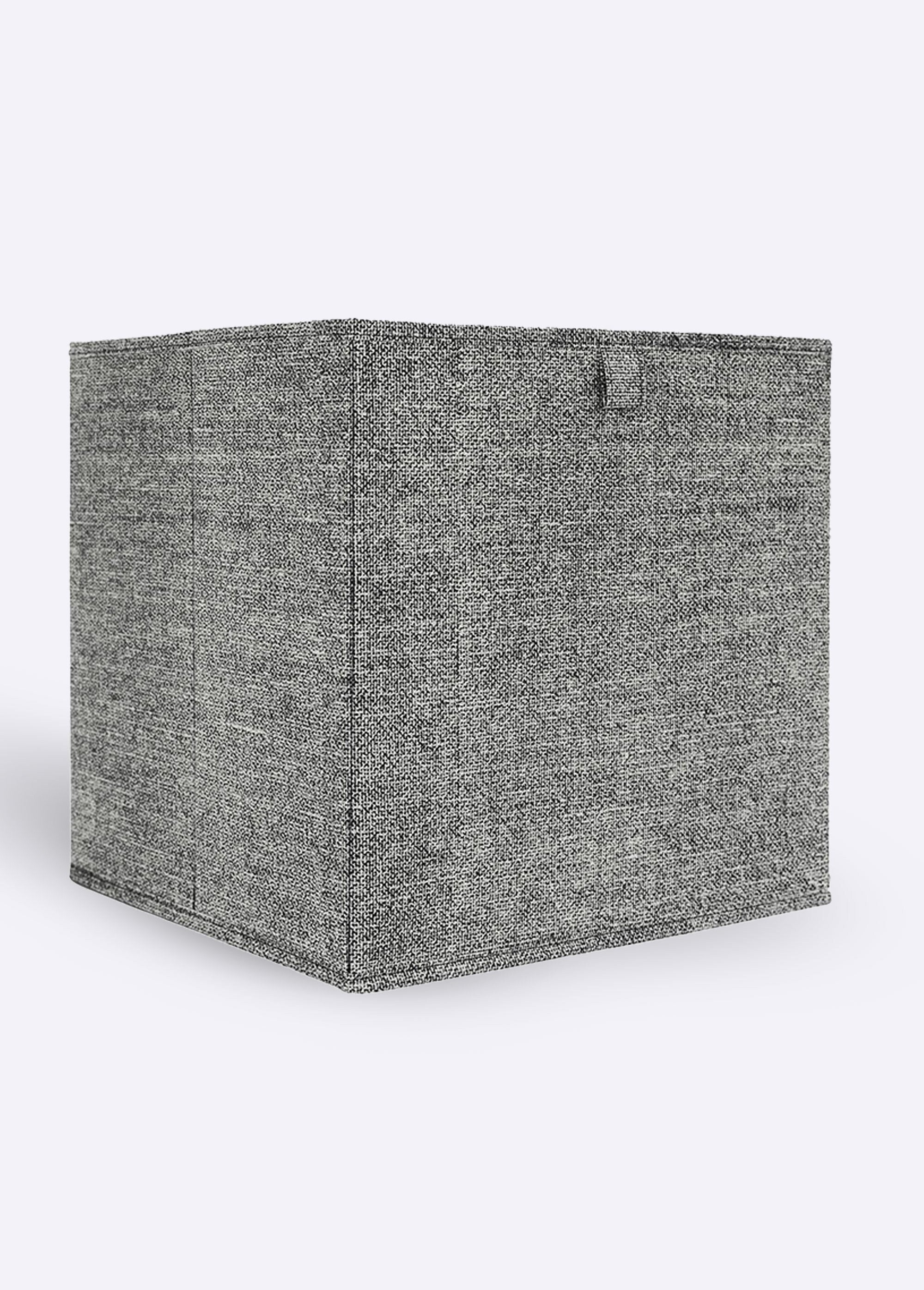 Foldable_storage_cube,_heathered_fabric_Dark_gray_FA1_slim