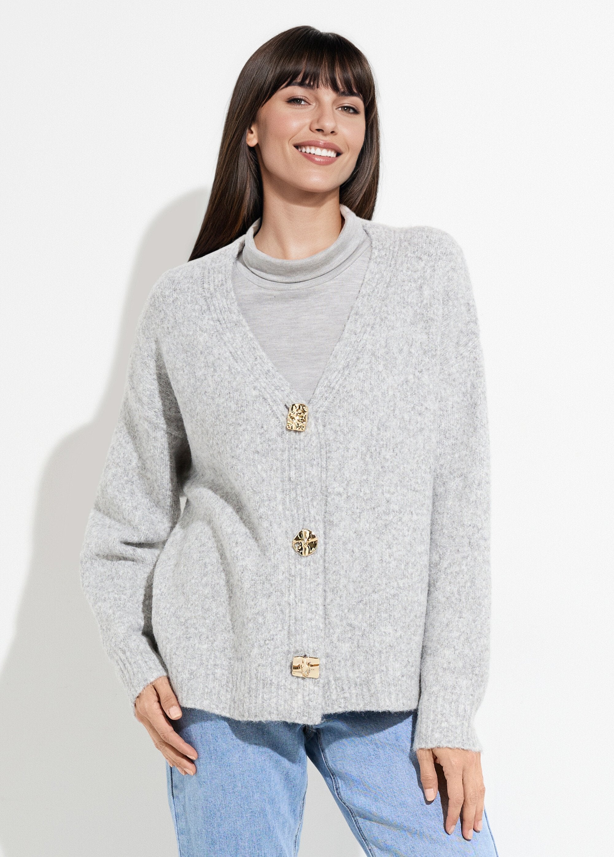 Gilet_chaud_laine,_boutons_bijou_métal_Gris_FA1_slim