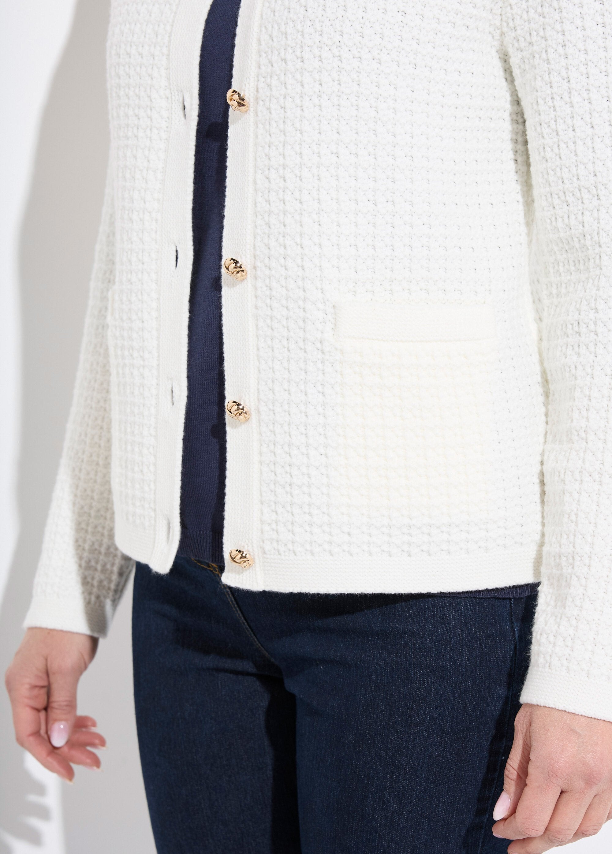 Gilet_veste_boutonné_court_maille_effet_tweed_Ecru_DE1_slim