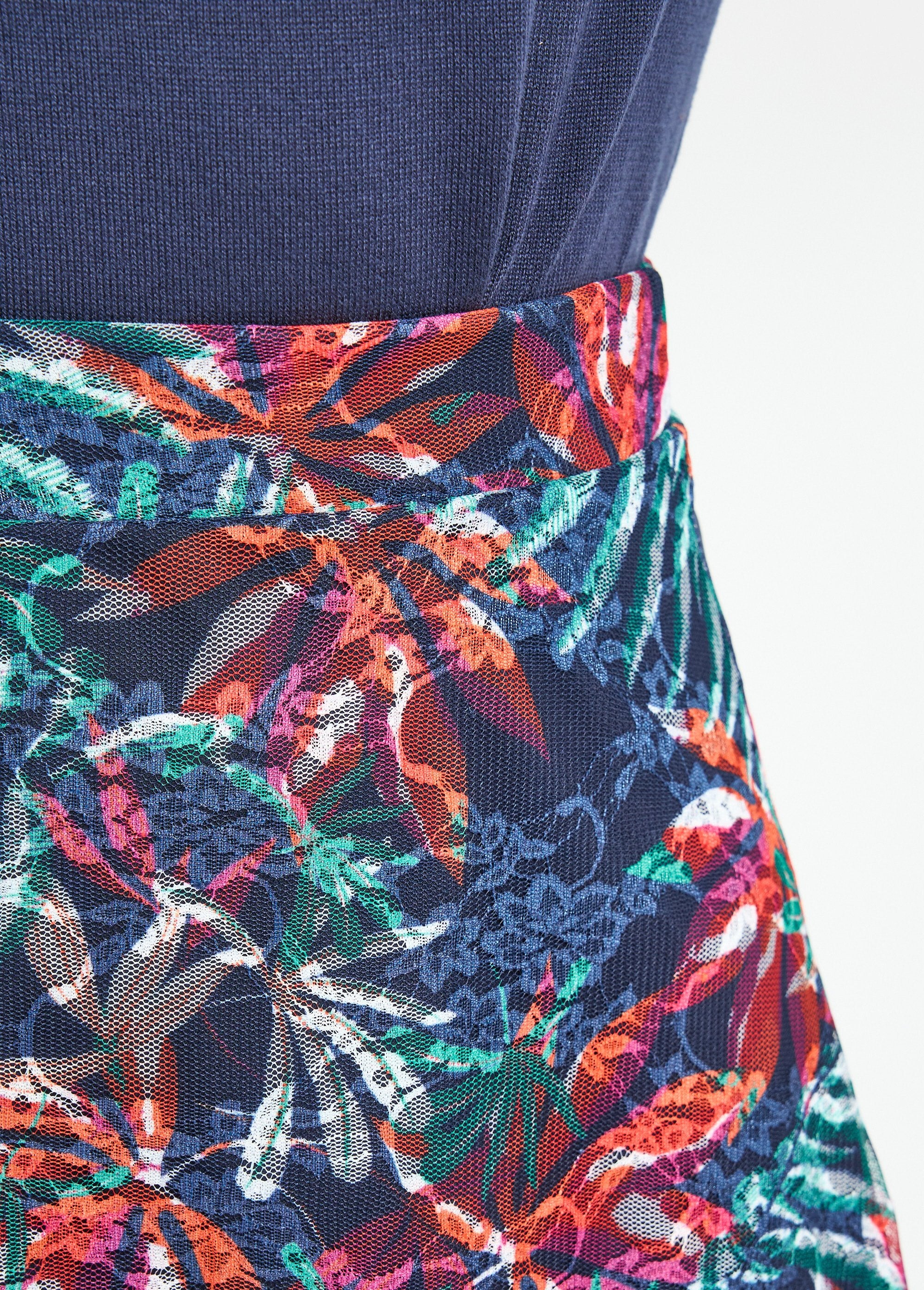 Jupe_mi-longue_évasée_maille_dentelle_imprimée_Marine_et_orange_DE1_slim