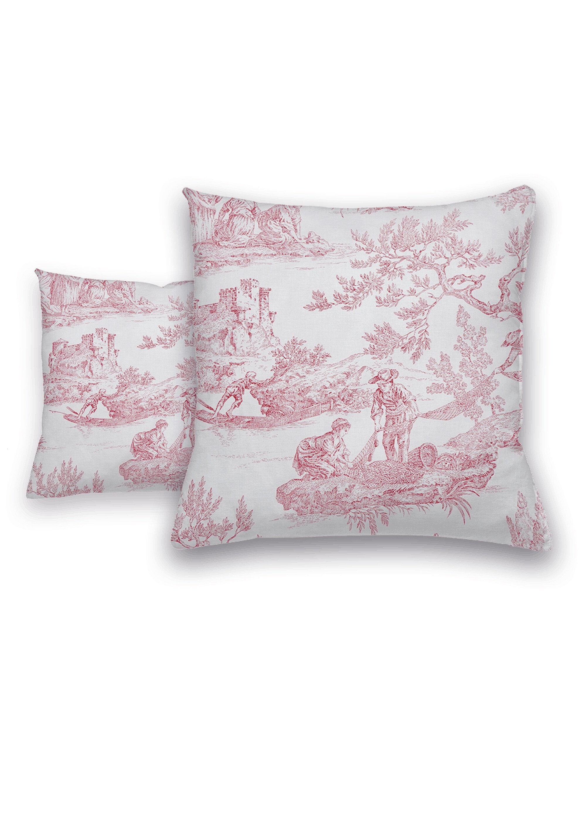 Toile_de_Jouy_percale_pillowcase_Bordeaux_and_white_FA1_slim