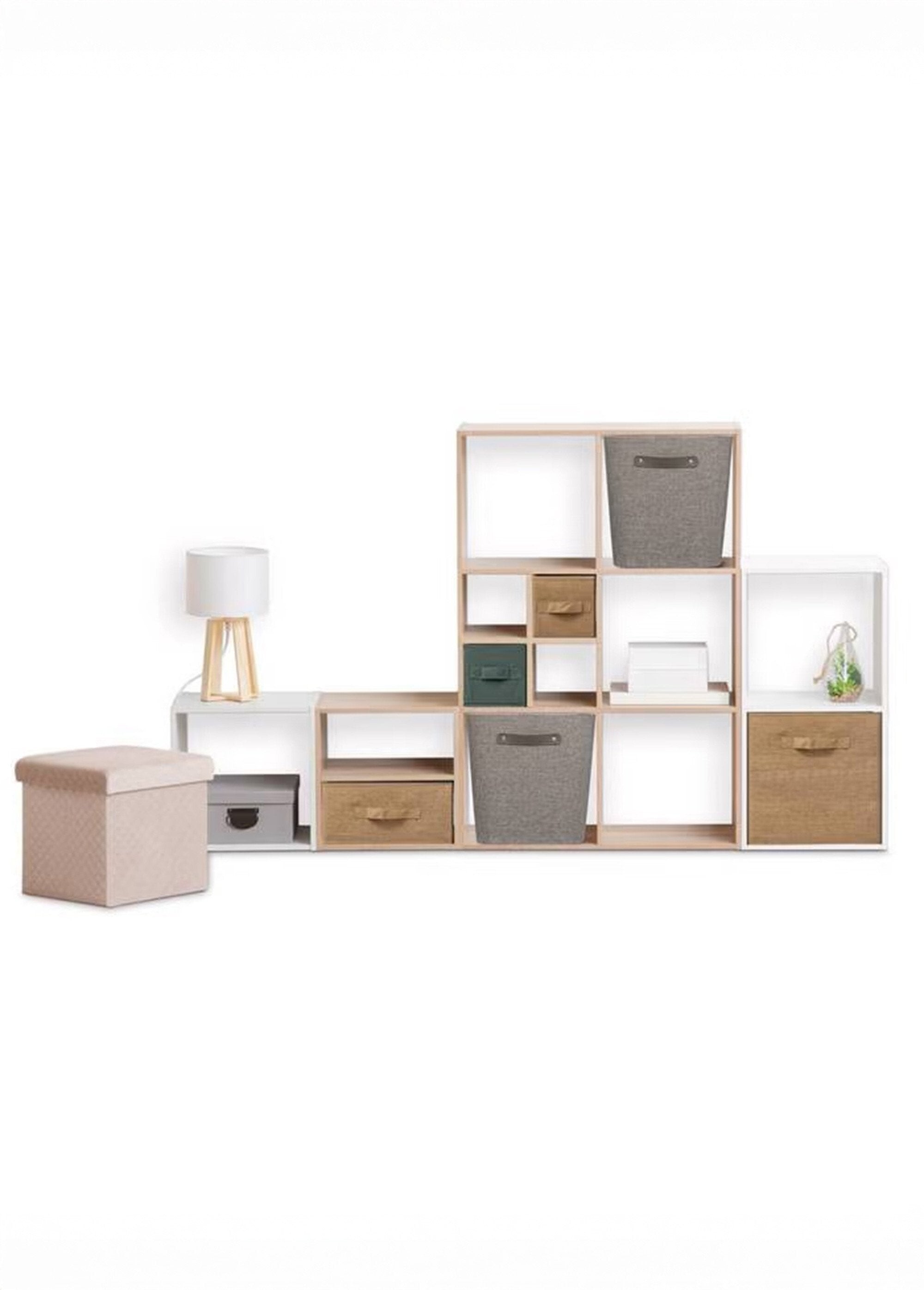 Fabric_storage_basket,_metal_handle_Gray_SF1_slim