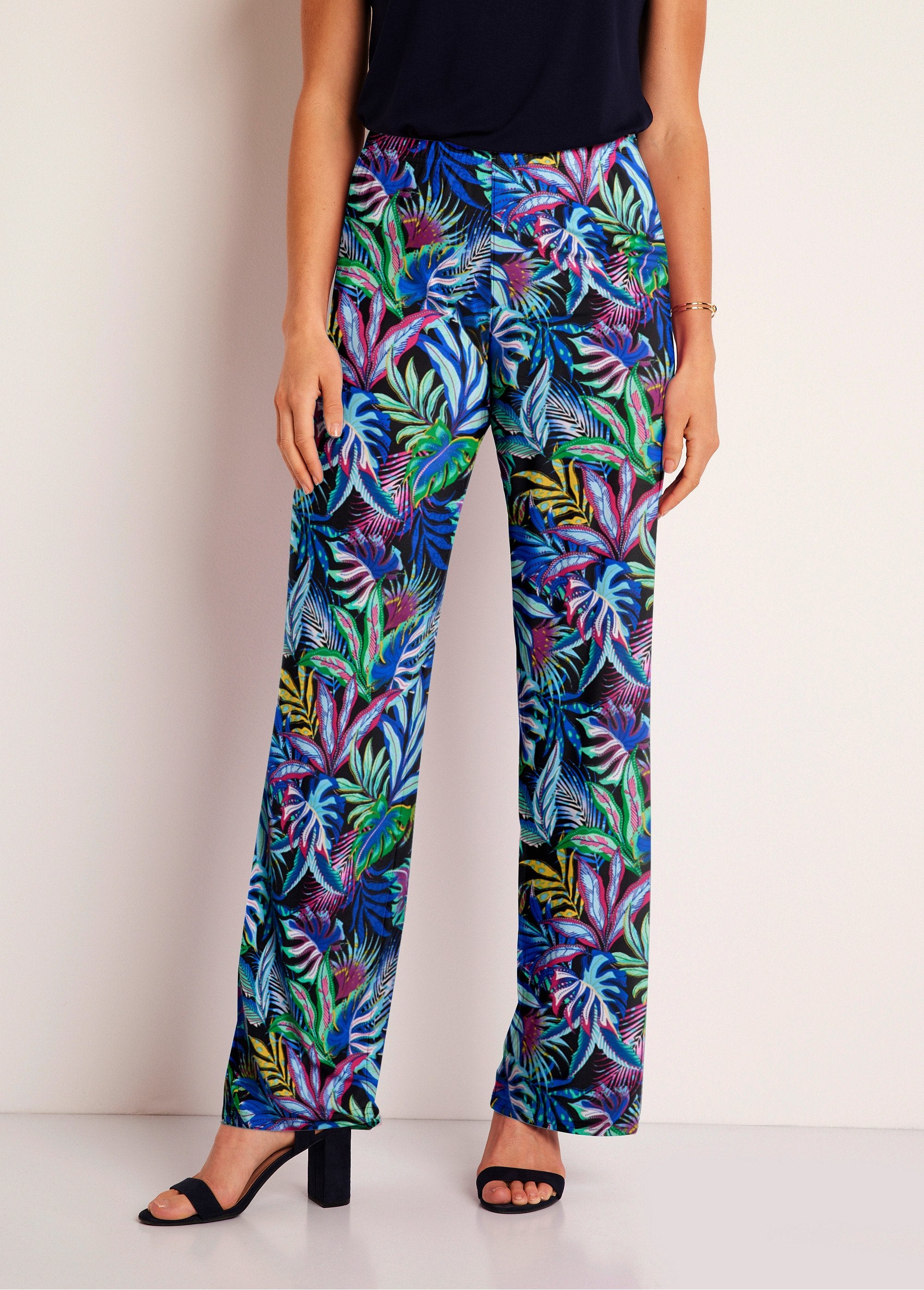 Flowy_elasticated_waist_mesh_pants_Blue_print_FA1_slim