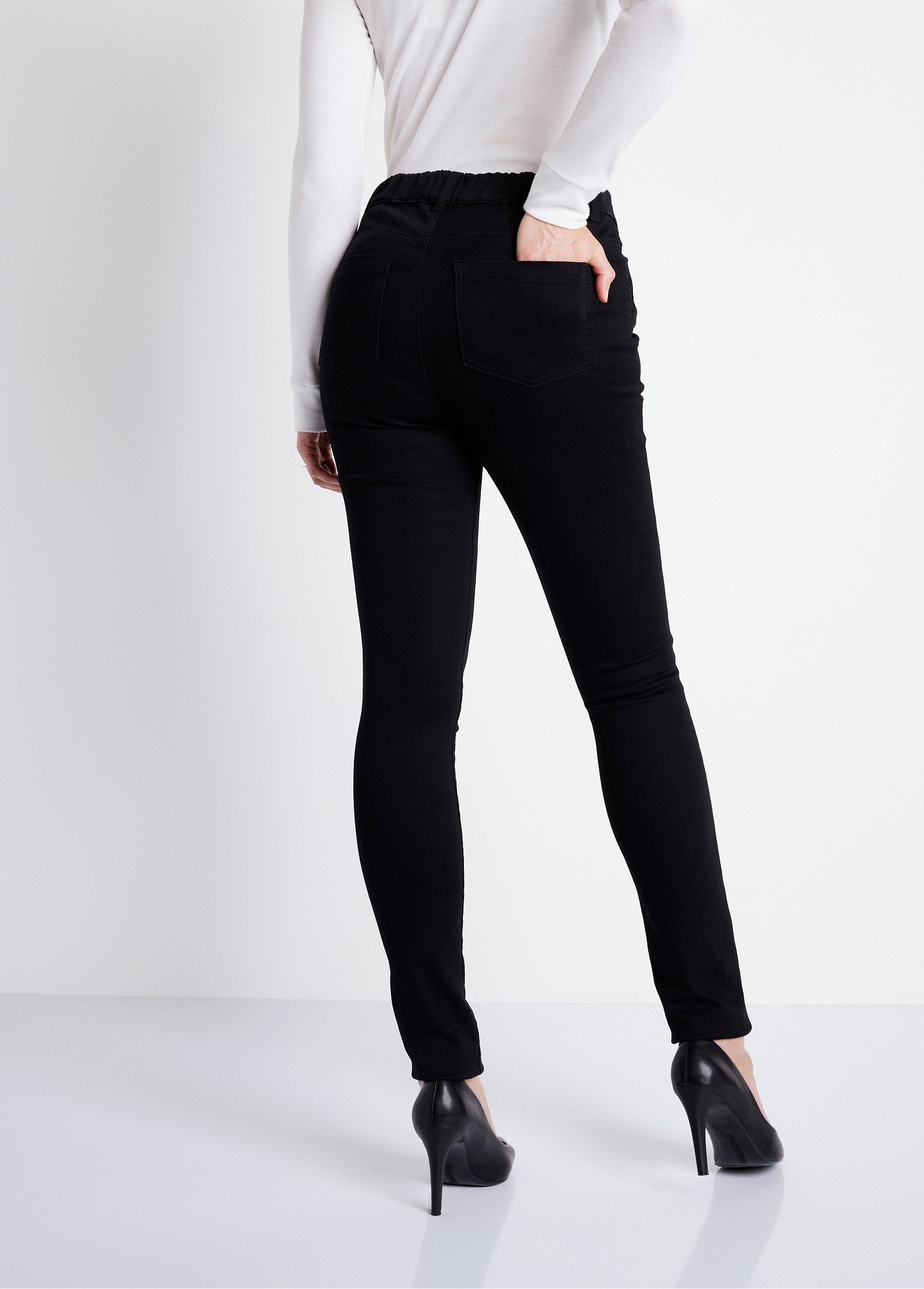 Flat_stomach_stretch_denim_jegging_pants_Black_DO1_slim