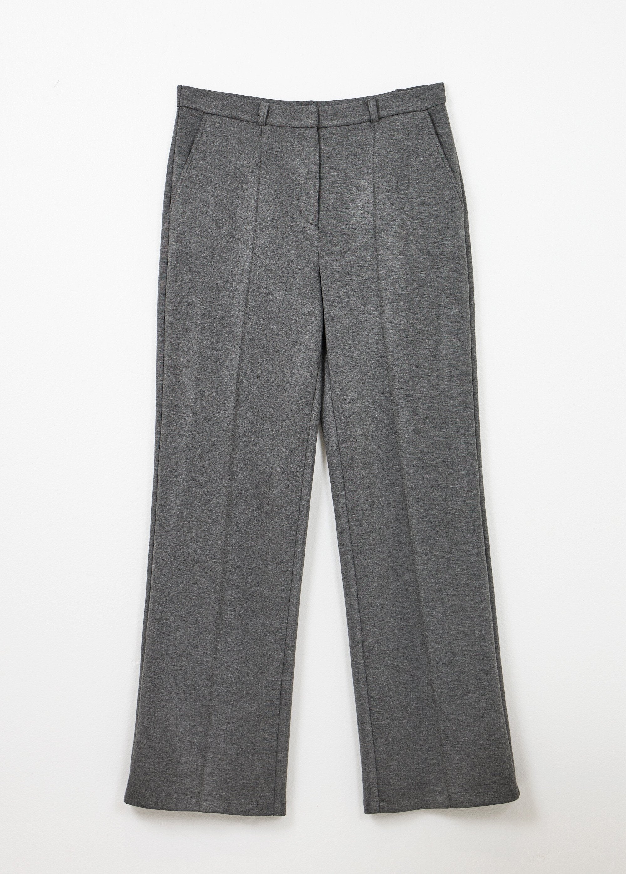 Pantalon_structuré_de_ville_maille_milano_unie_Gris_anthracite_AP1_slim