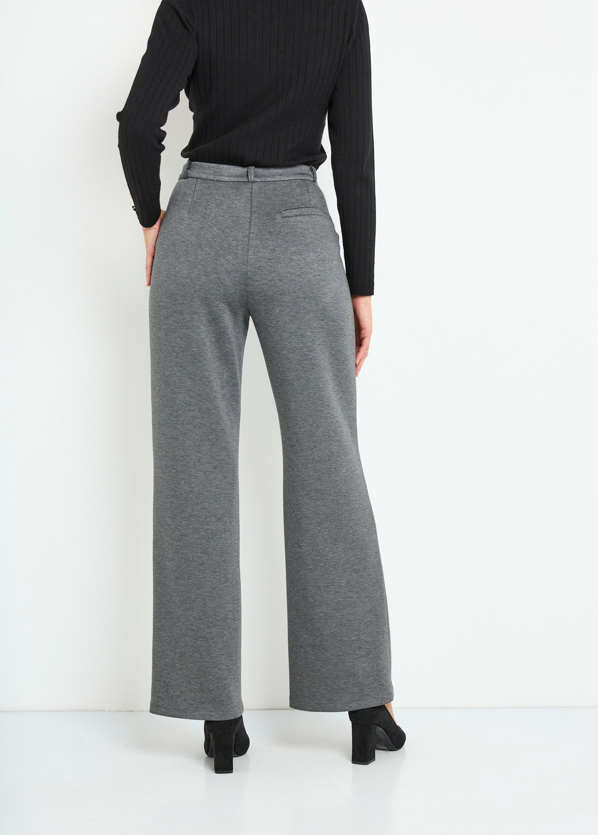 Pantalon_structuré_de_ville_maille_milano_unie_Gris_anthracite_DO1_slim