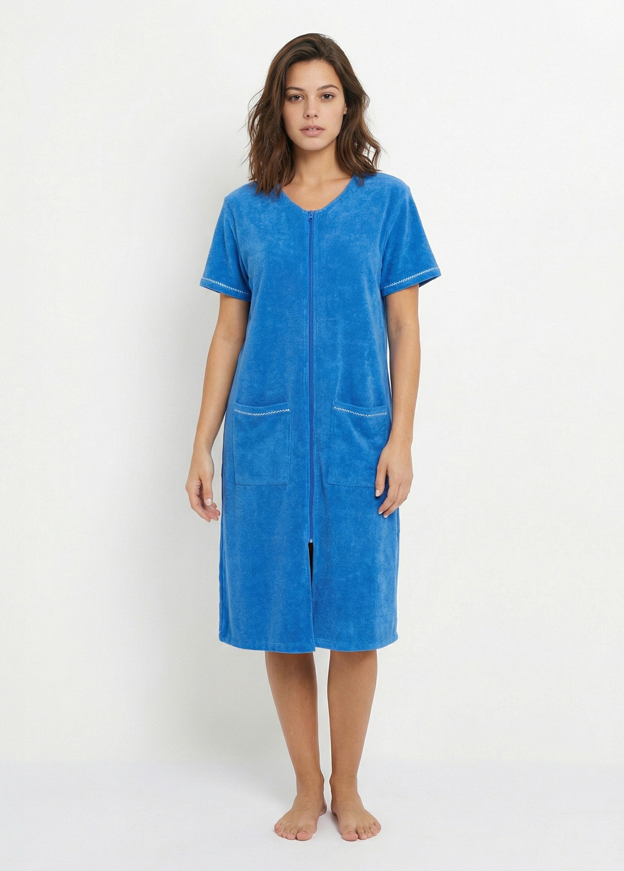 Plain_cotton_terry_bathrobe_with_zip_Blue_FA1_slim