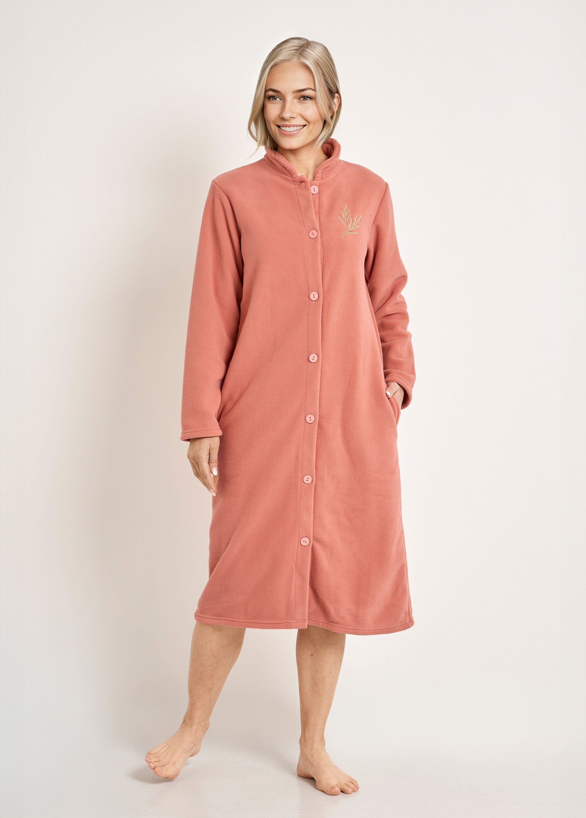 Fleece_bathrobe_with_buttoned_collar,_length_115_cm_Terracotta_FA1_slim