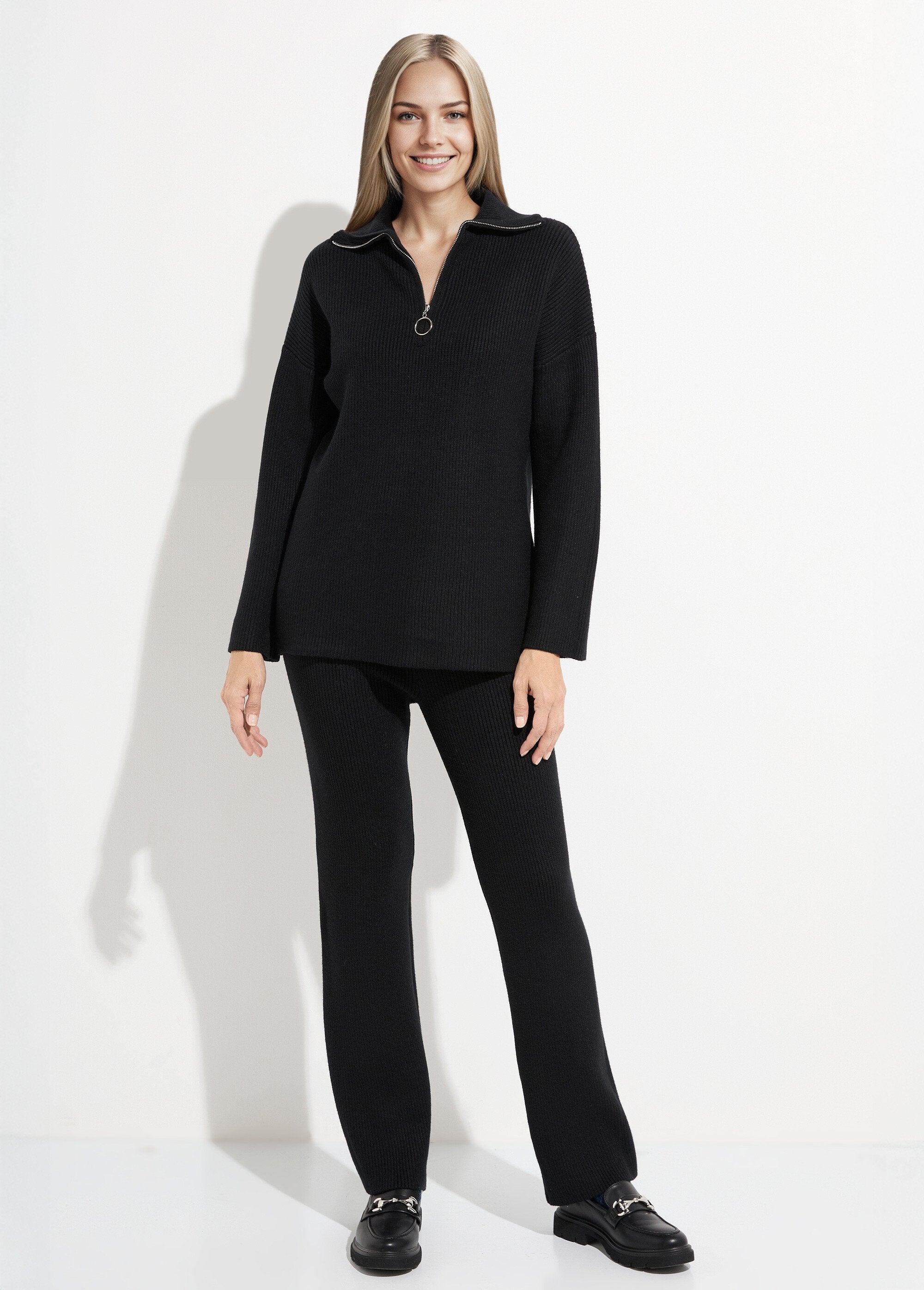 Pull_camionneur_confort_maille_cotelée_Noir_SF1_slim