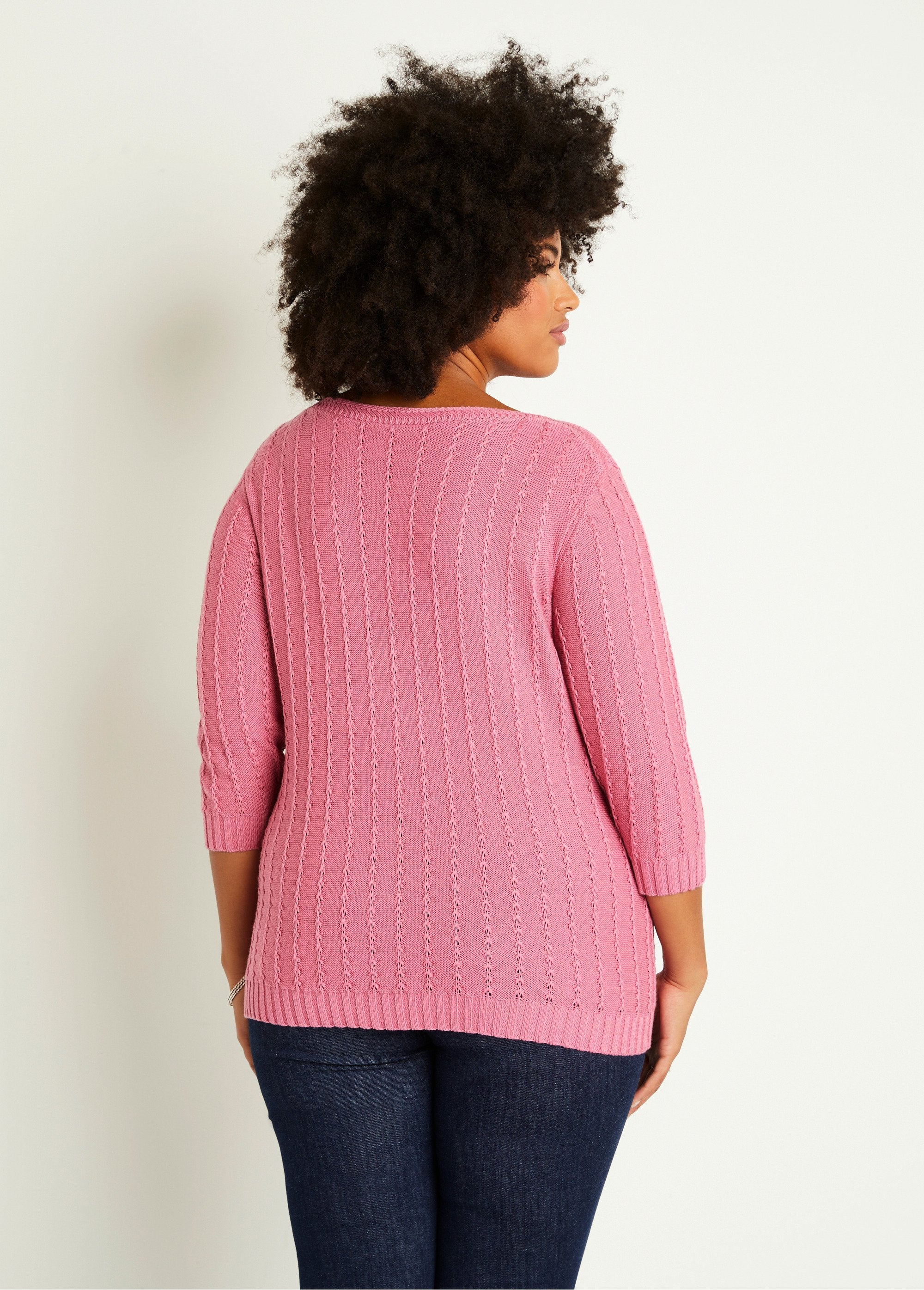 Boat_neck_sweater_with_3/4_sleeves_Pink_DO1_curvy