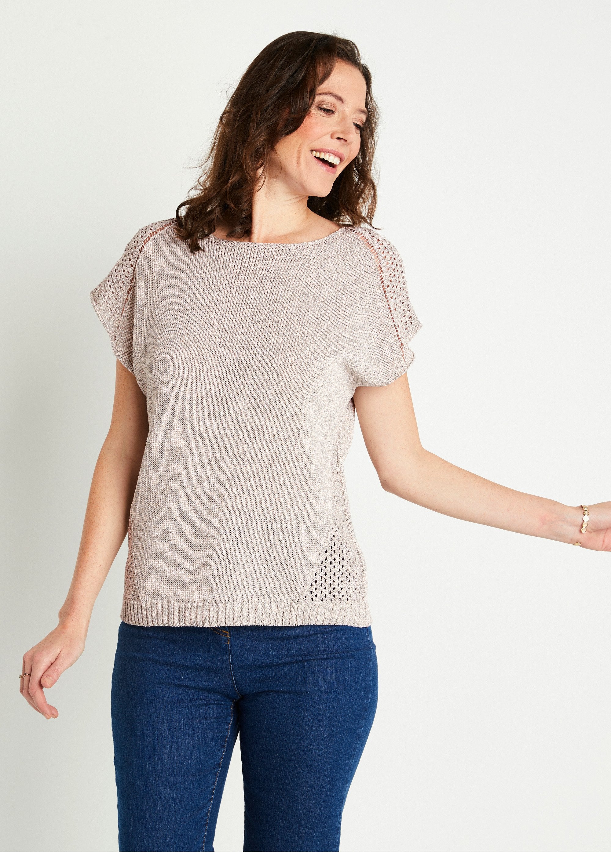 Fine_openwork_short-sleeved_sweater_Gray_FA1_slim