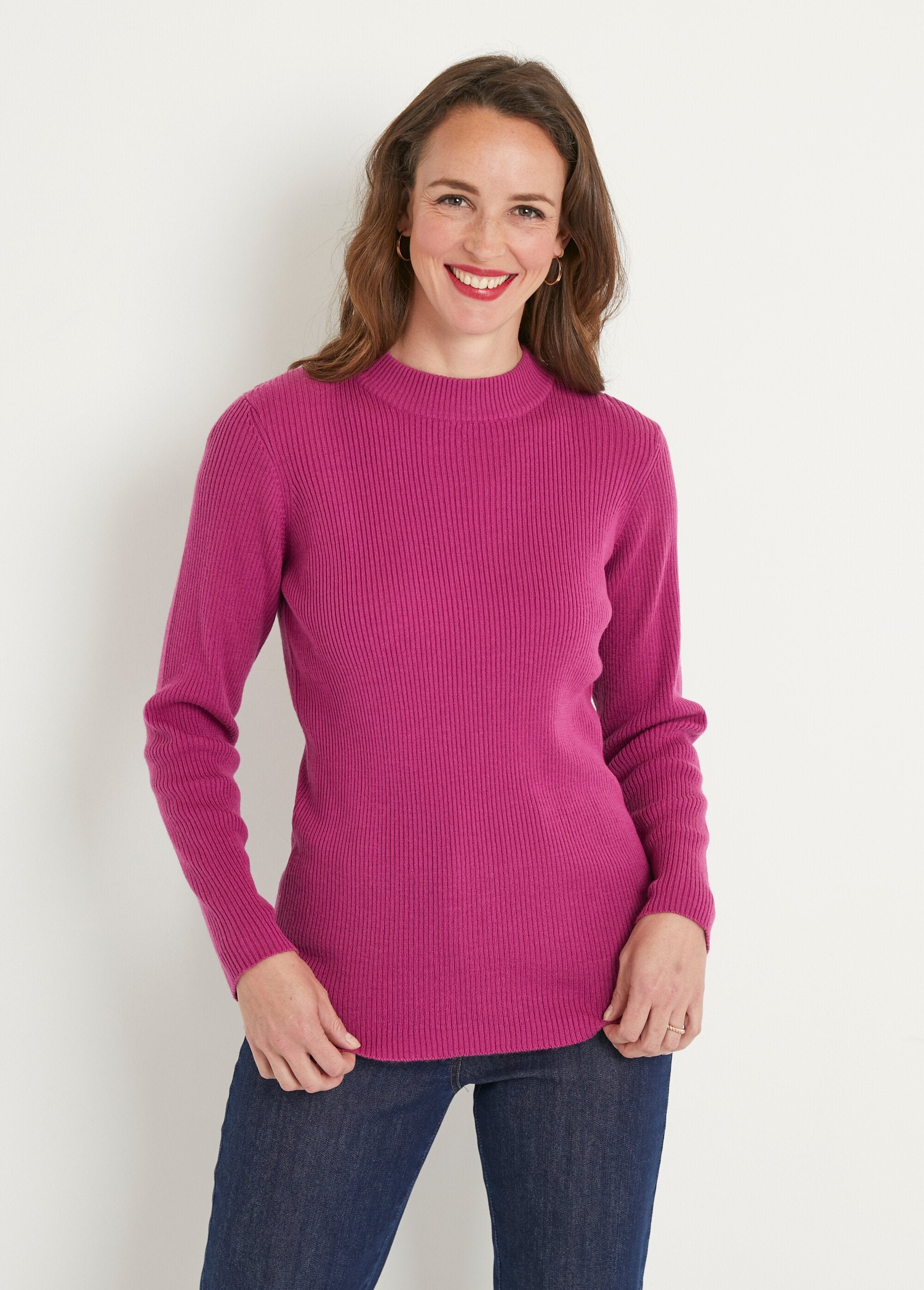 Short_ribbed_knit_high_neck_sweater_Cyclamen_FA1_slim