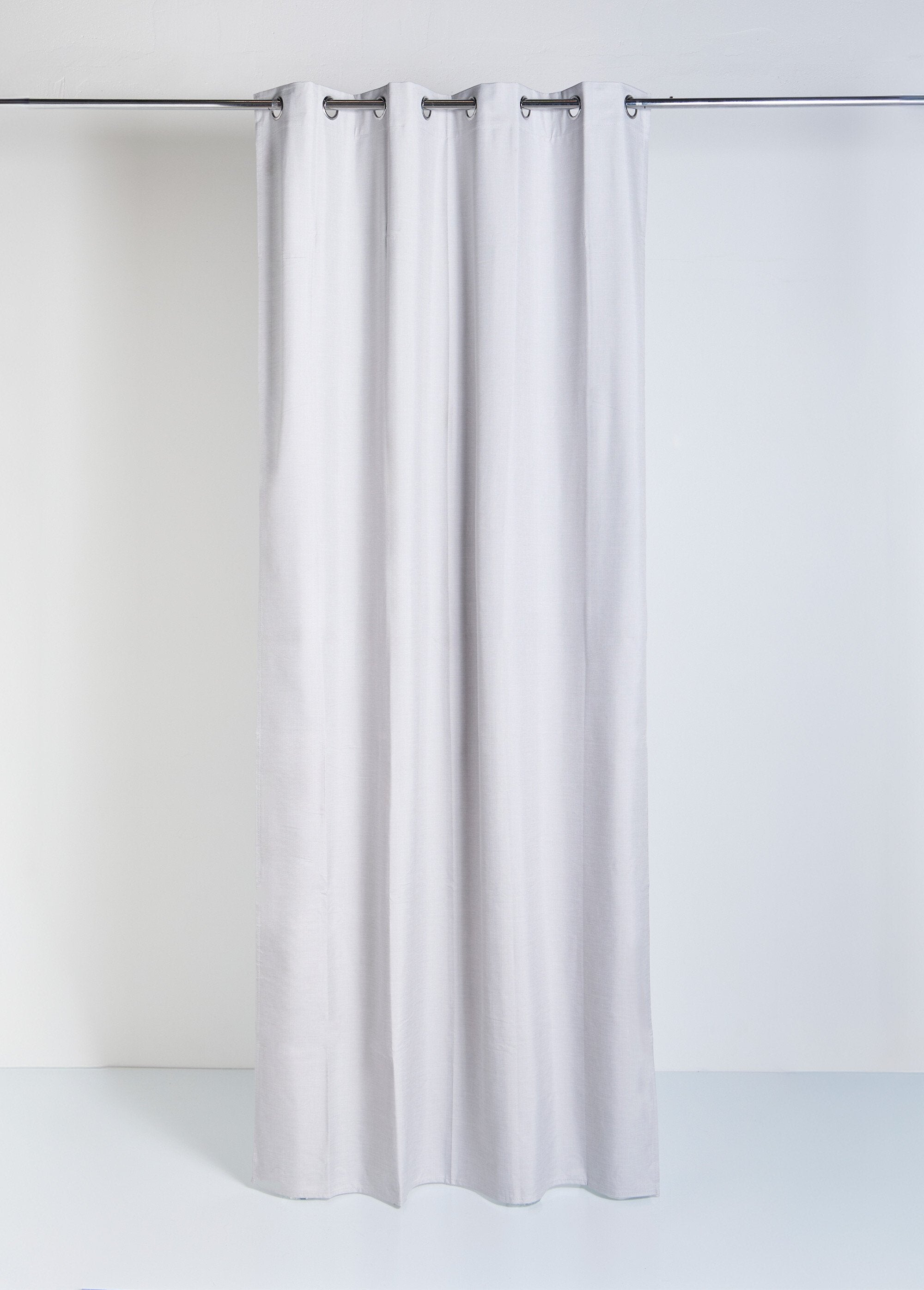 Mottled_blackout_curtain,_1_panel,_eyelets_Light_gray_FA1_slim