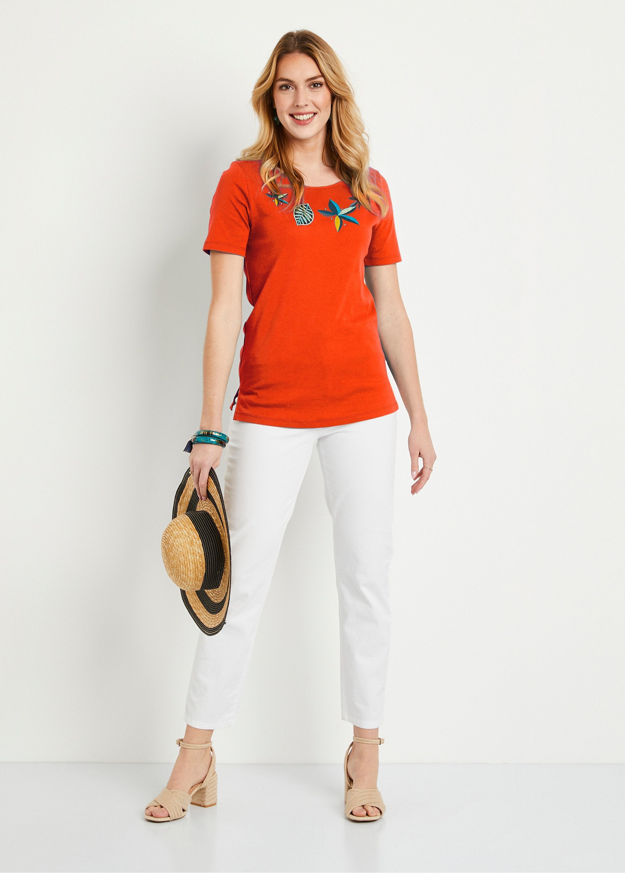 Long_straight_short-sleeved_t-shirt_Orange_SF1_slim