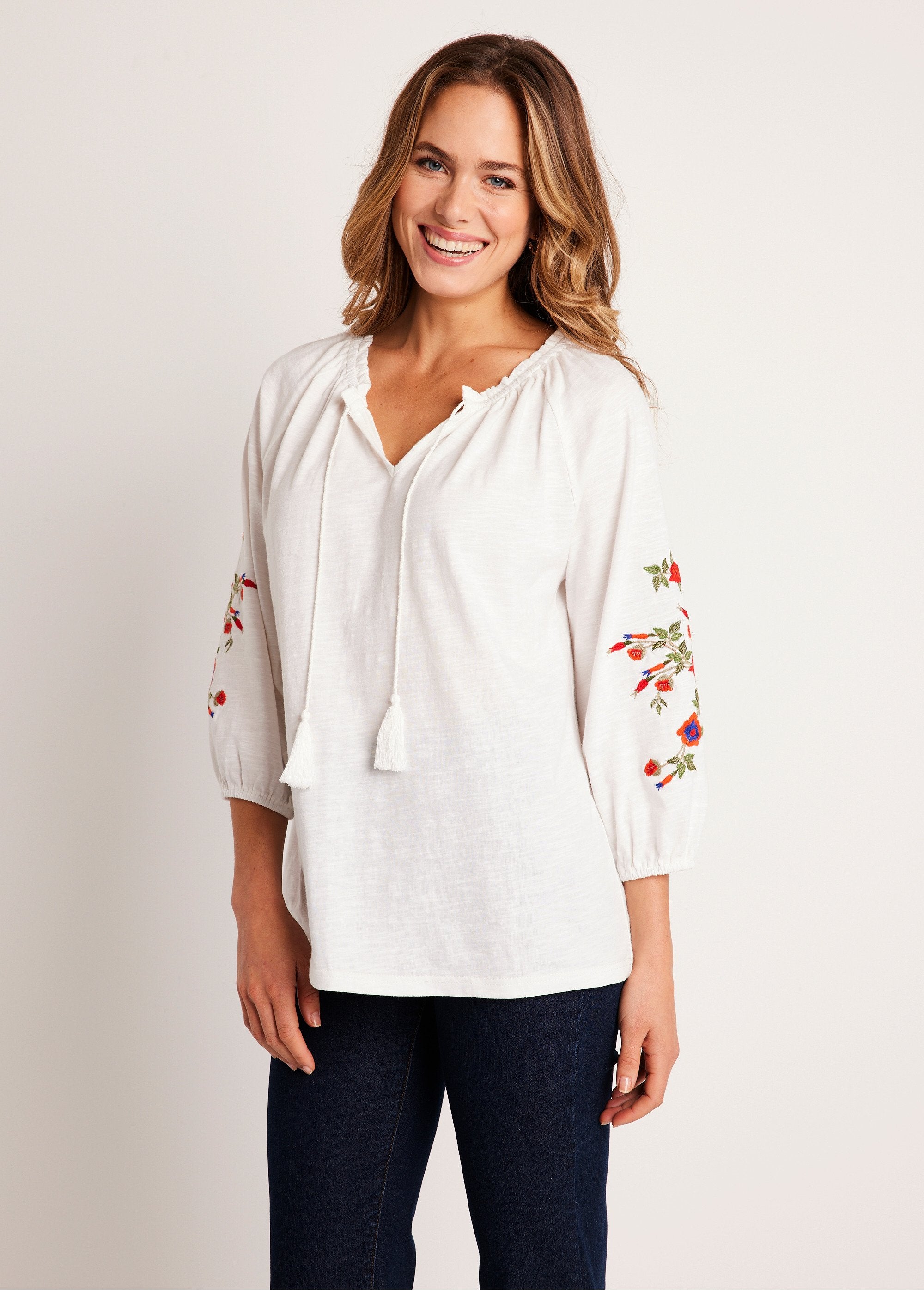 Long_embroidered_t-shirt_with_3/4_sleeves_White_FA1_slim