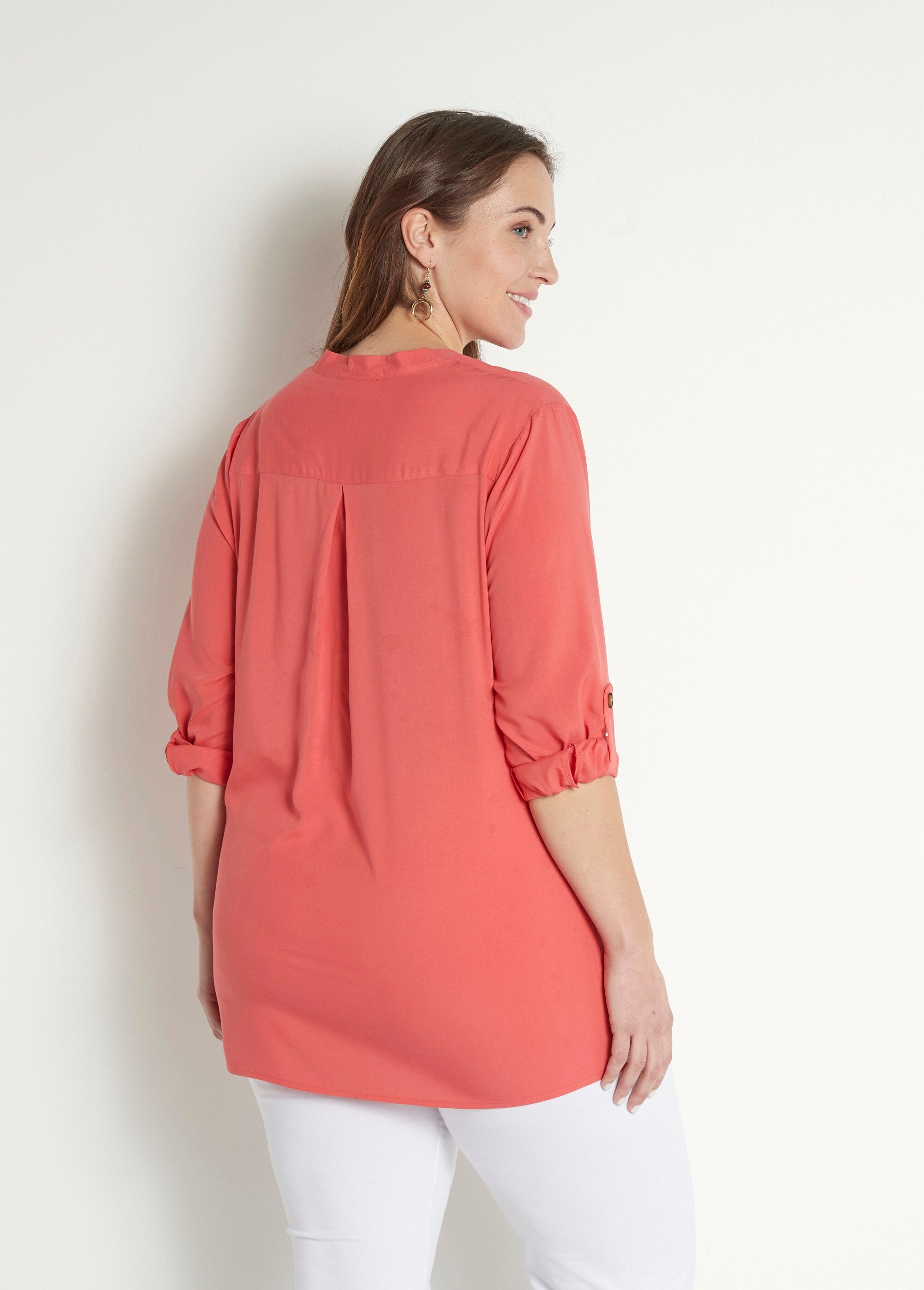 Loose_long_tunic_with_3/4_sleeves_Coral_DO1_curvy